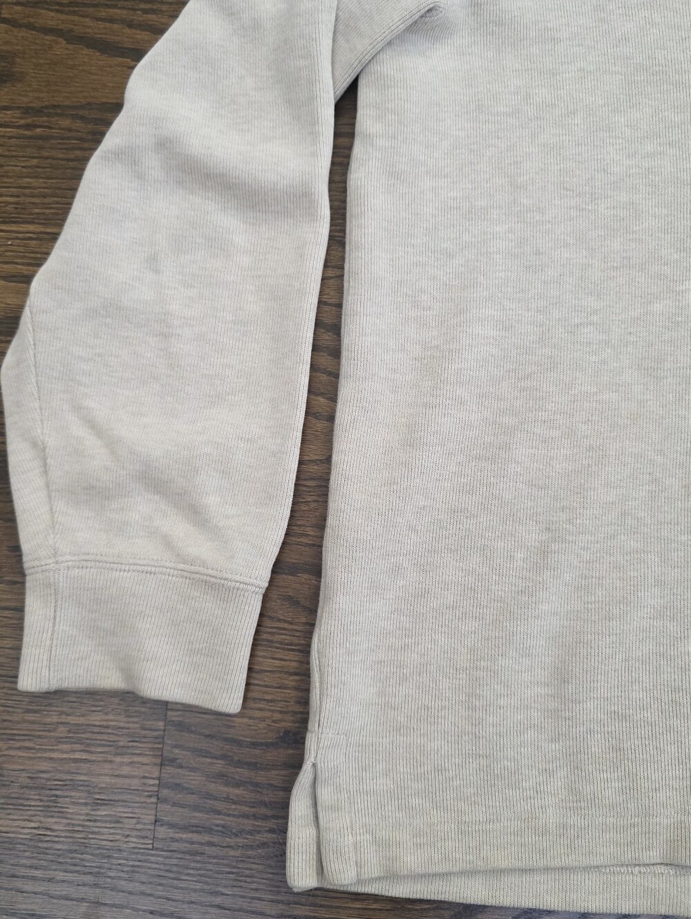 Polo Ralph Lauren Men’s L Quarter Zip Cotton Pullover Cream Size L - Picture 3 of 10